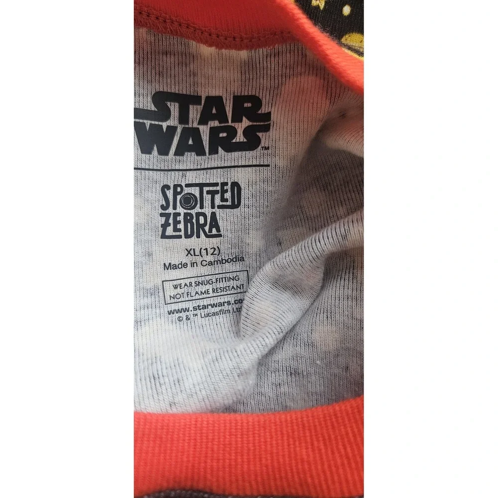 NWT STAR WARS SPOTTED ZEBRA kids' Sz XL (12) 2PCS‎ pajamas set